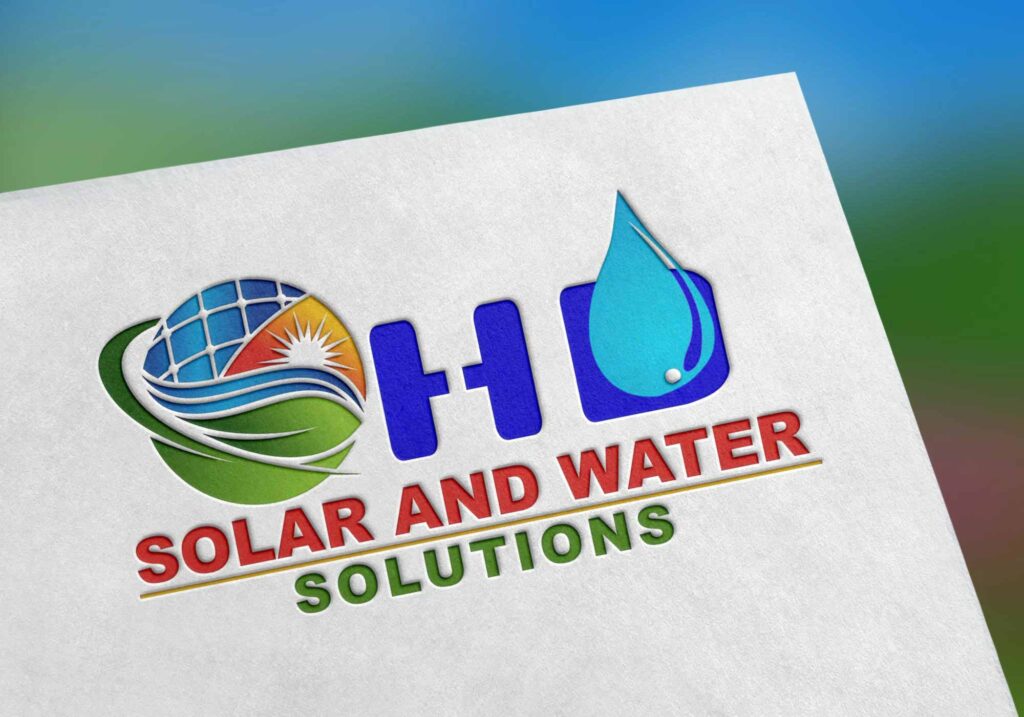 Logo design HD Solar and water 