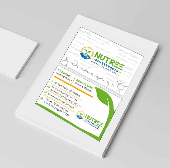 Design Nutree Gen Extracts Visiting Card