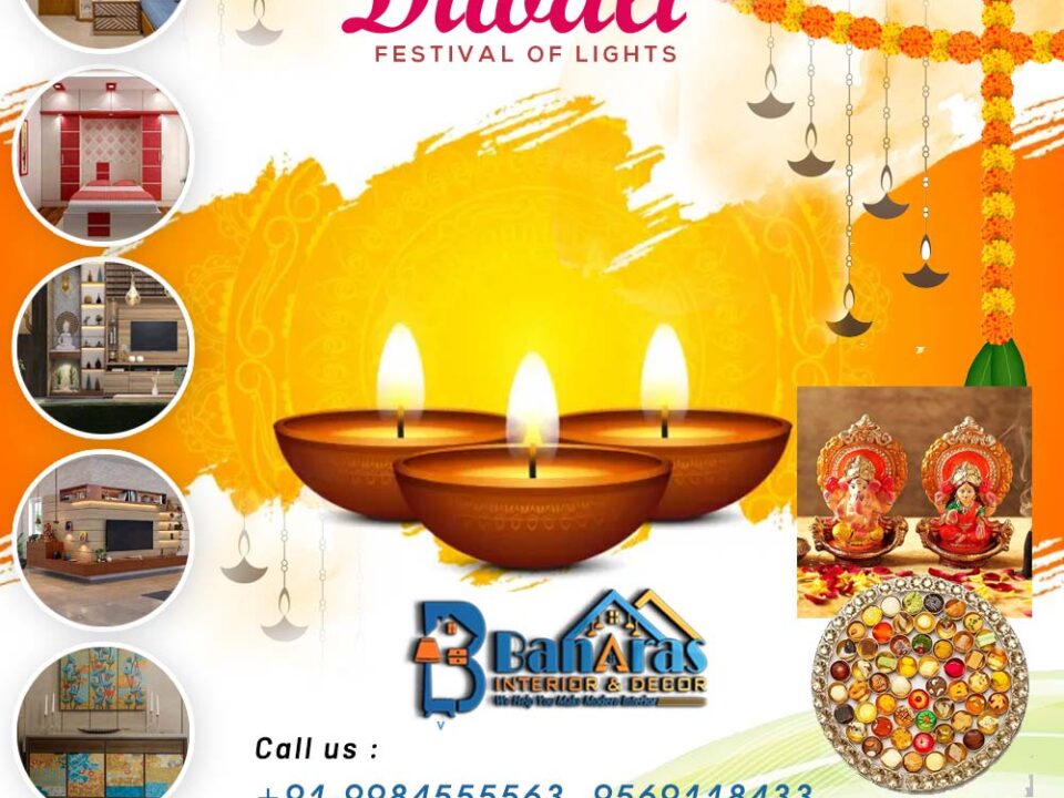 Social Post Design For Banaras Interior Décor Happy Diwali