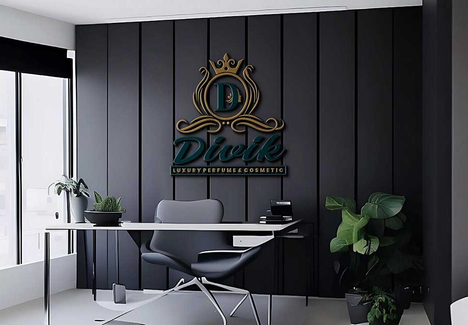 Logo Design Divik Luxury Perfume & Cosmetic