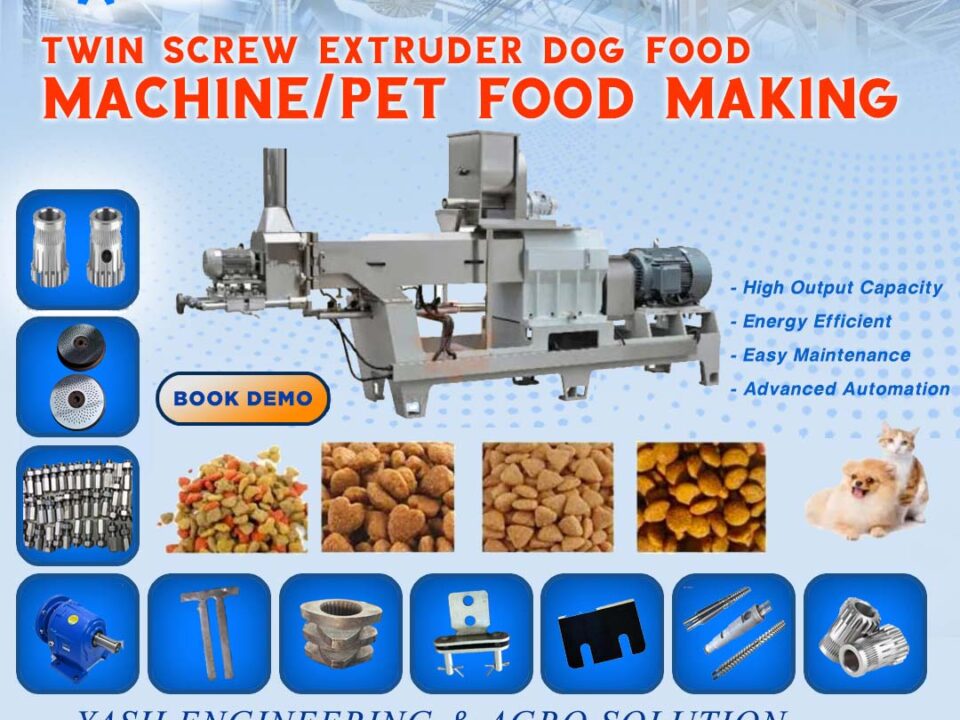 Social Poster Design For Twin Screw Extruder Dog Food Machine Pet Food Making